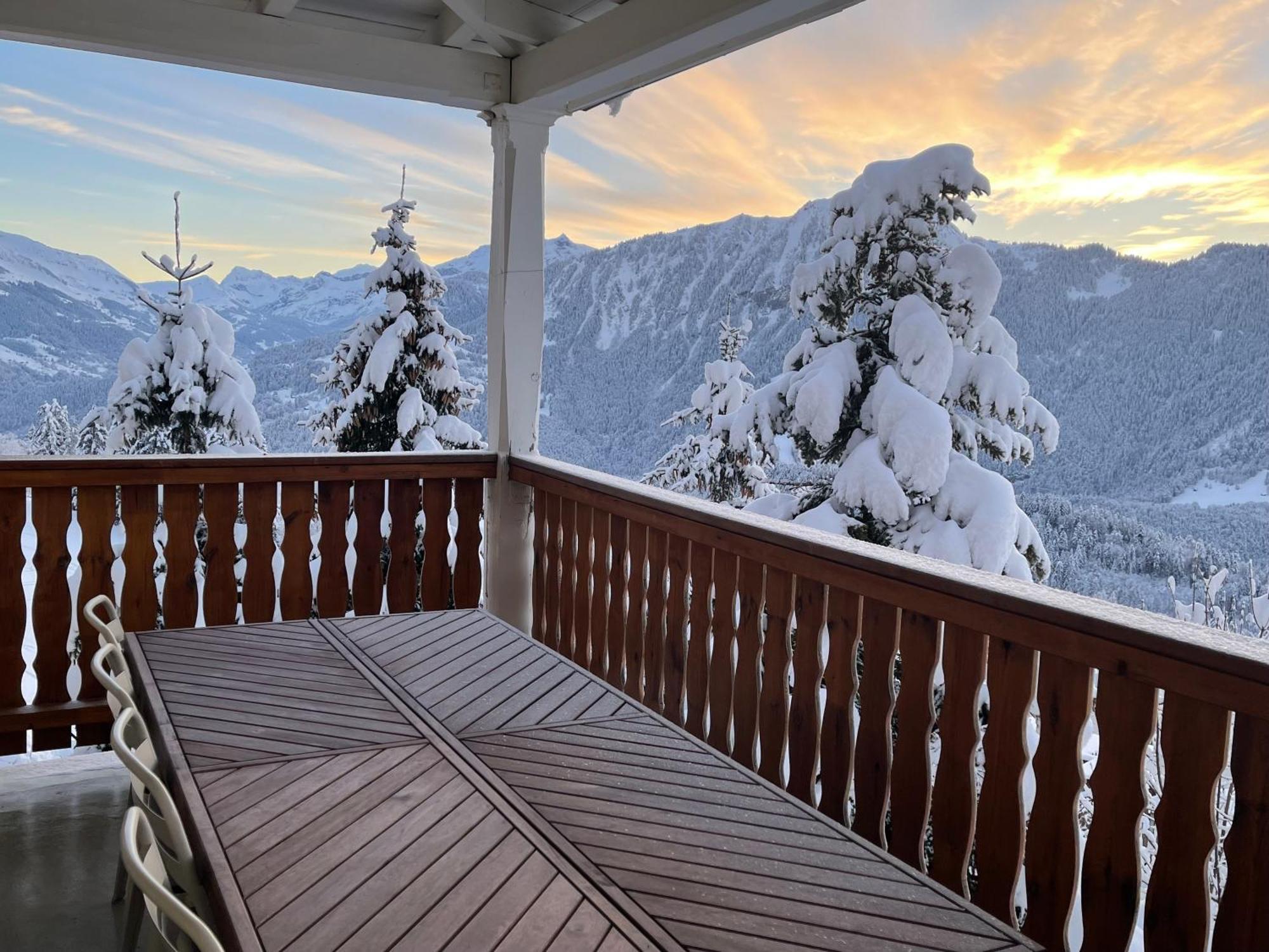 Charmant Appartement Au Vagabond Leysin Exterior foto